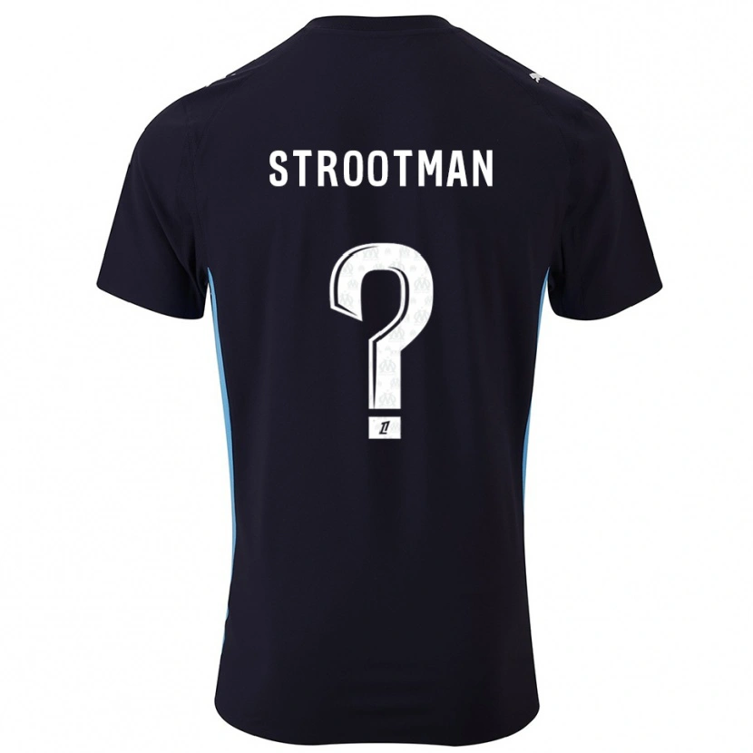 Danxen Dětské Kevin Strootman #0 Černá Nebesky Modrá Daleko Hráčské Dresy 2025/26 Dres