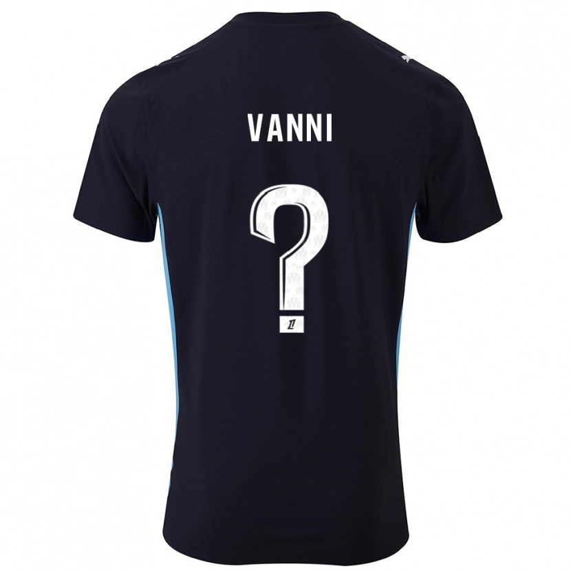 Danxen Dětské Fabio Vanni #0 Černá Nebesky Modrá Daleko Hráčské Dresy 2025/26 Dres