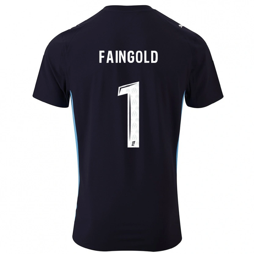 Danxen Dětské Abbie Faingold #1 Černá Nebesky Modrá Daleko Hráčské Dresy 2025/26 Dres