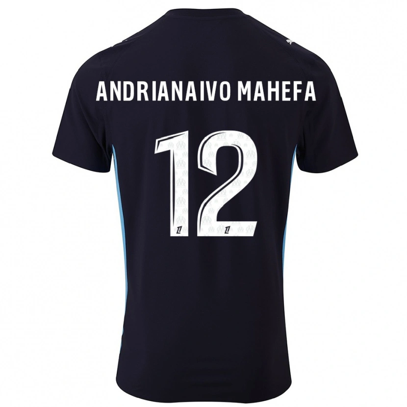 Danxen Dětské Mathis Andrianaivo Mahefa #12 Černá Nebesky Modrá Daleko Hráčské Dresy 2025/26 Dres