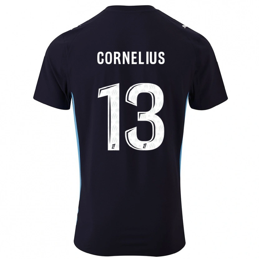 Danxen Dětské Derek Cornelius #13 Černá Nebesky Modrá Daleko Hráčské Dresy 2025/26 Dres