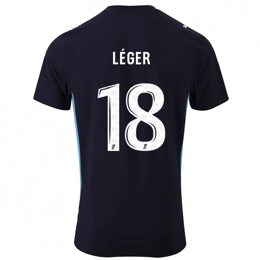 Danxen Dětské Marie-Charlotte Léger #18 Černá Nebesky Modrá Daleko Hráčské Dresy 2025/26 Dres