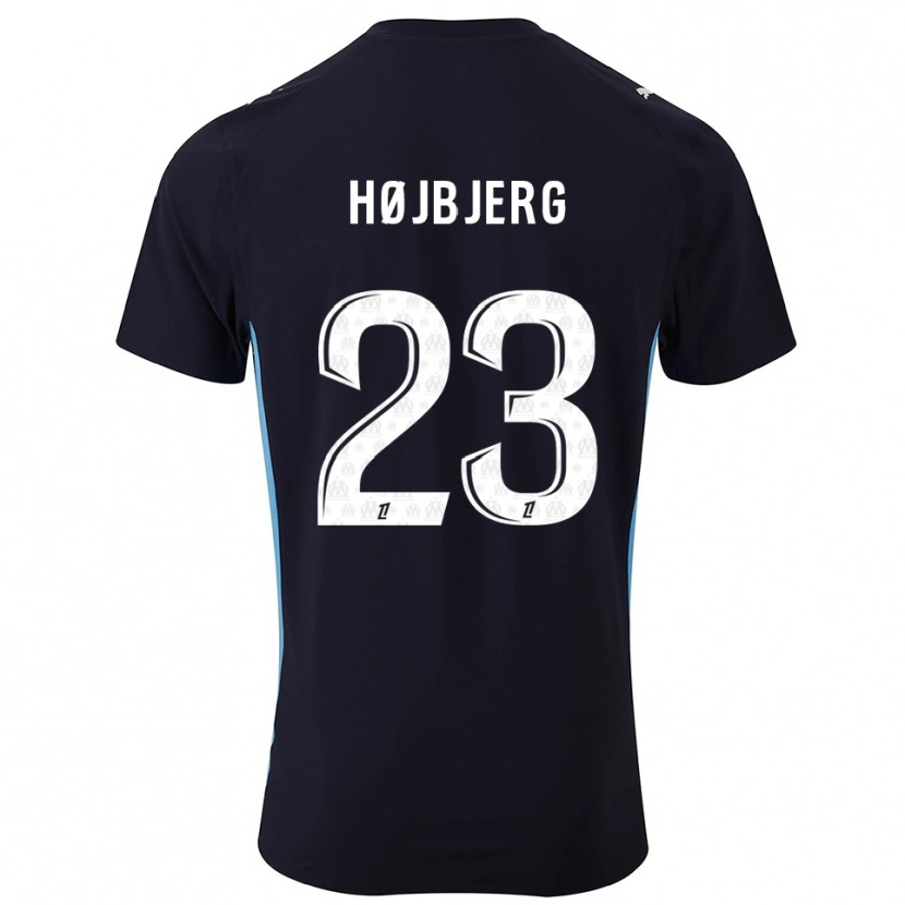Danxen Dětské Pierre-Emile Højbjerg #23 Černá Nebesky Modrá Daleko Hráčské Dresy 2025/26 Dres