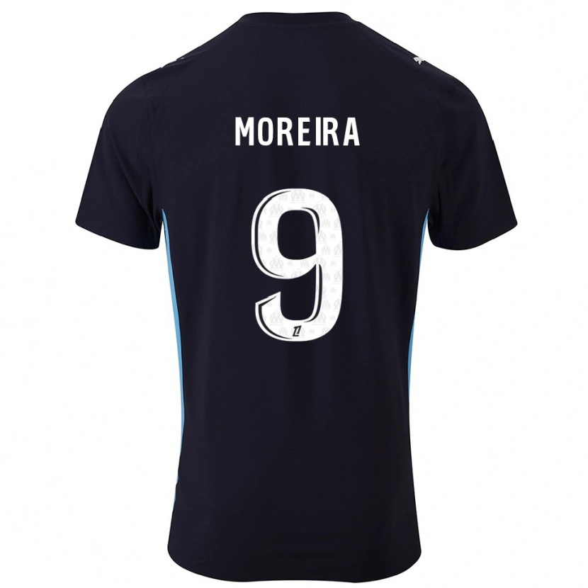 Danxen Dětské Iuri Moreira #9 Černá Nebesky Modrá Daleko Hráčské Dresy 2025/26 Dres