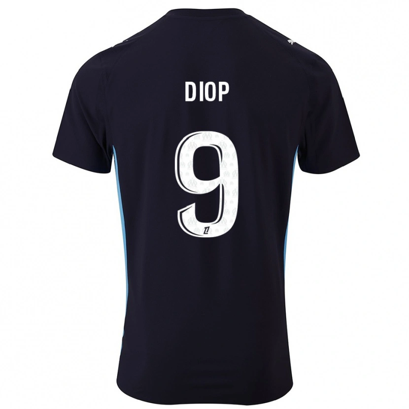 Danxen Dětské Mama Diop #9 Černá Nebesky Modrá Daleko Hráčské Dresy 2025/26 Dres