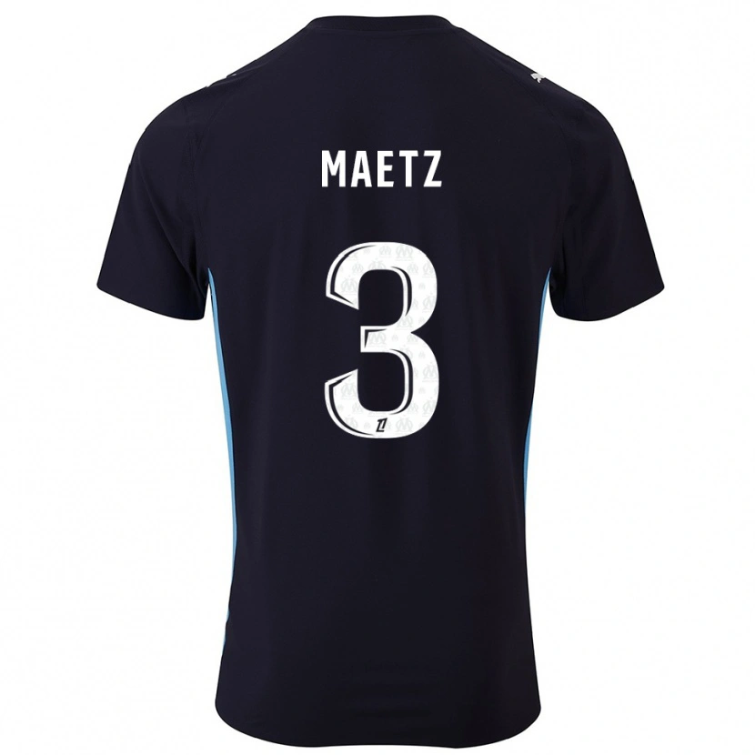 Danxen Dětské Agathe Maetz #3 Černá Nebesky Modrá Daleko Hráčské Dresy 2025/26 Dres