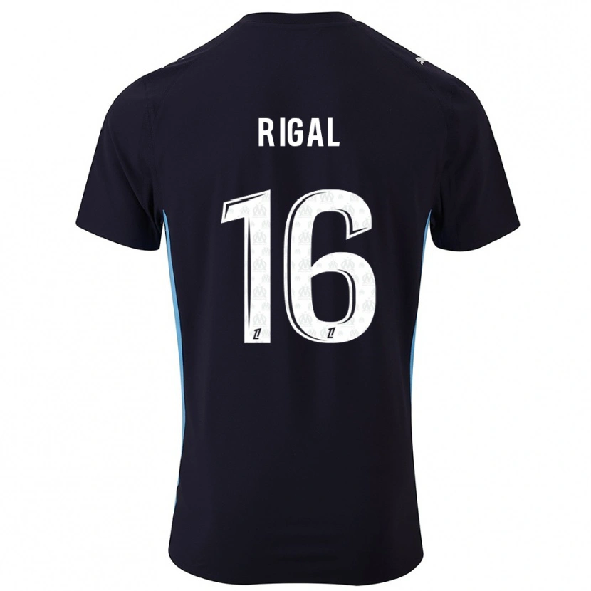 Danxen Dětské Pablo Rigal #16 Černá Nebesky Modrá Daleko Hráčské Dresy 2025/26 Dres