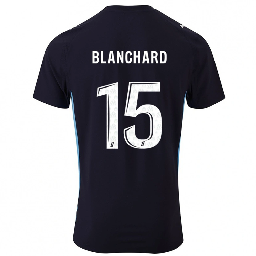 Danxen Dětské Ninon Blanchard #15 Černá Nebesky Modrá Daleko Hráčské Dresy 2025/26 Dres