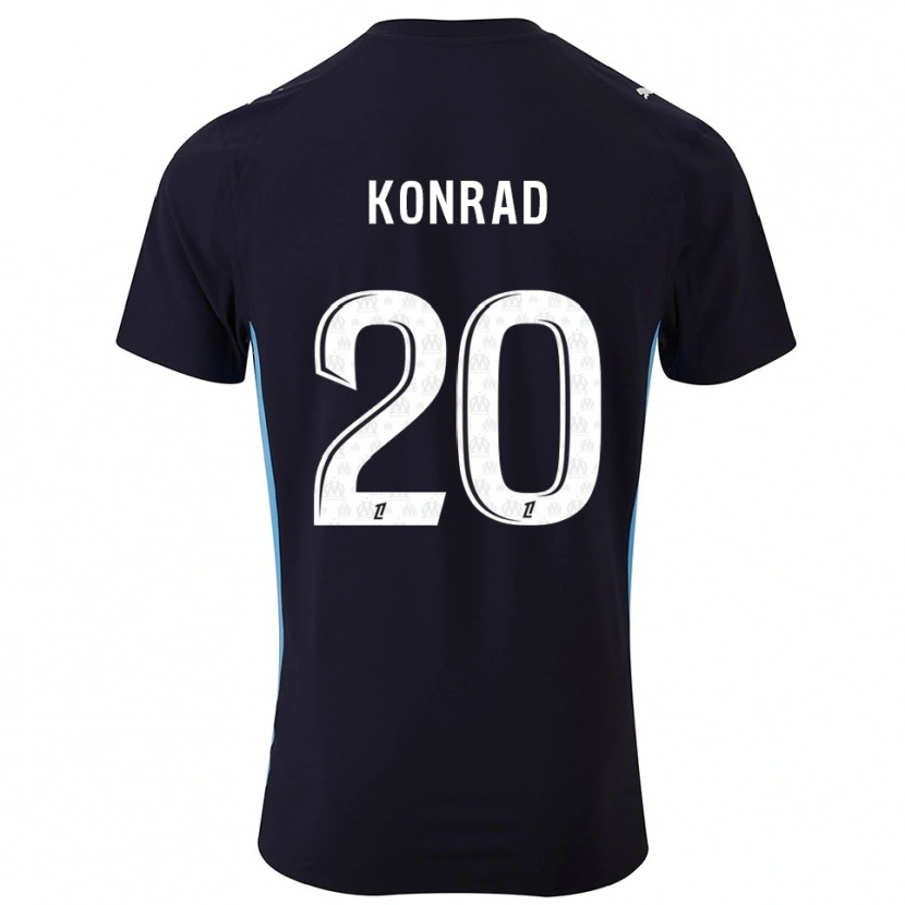 Danxen Dětské Konrad De La Fuente #20 Černá Nebesky Modrá Daleko Hráčské Dresy 2025/26 Dres