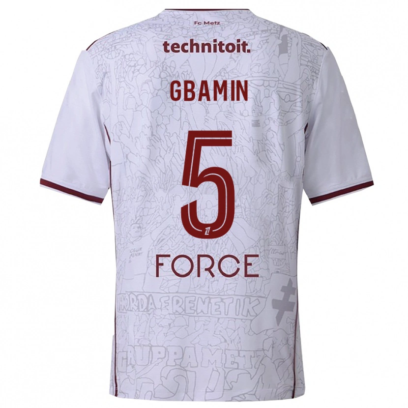 Danxen Dětské Jean-Philippe Gbamin #5 Bílá Burgundská Daleko Hráčské Dresy 2025/26 Dres