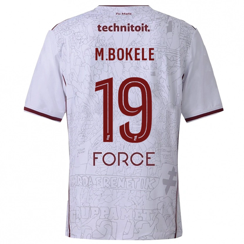 Danxen Dětské Morgan Bokele #19 Bílá Burgundská Daleko Hráčské Dresy 2025/26 Dres