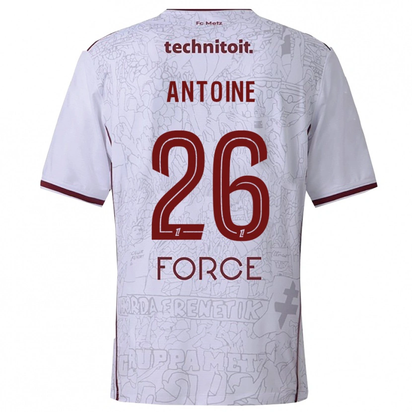 Danxen Dětské Maud Antoine #26 Bílá Burgundská Daleko Hráčské Dresy 2025/26 Dres