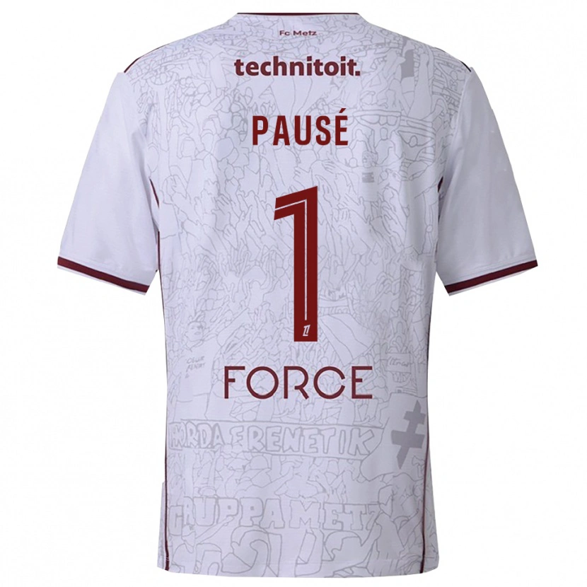 Danxen Dětské Luca Pausé #1 Bílá Burgundská Daleko Hráčské Dresy 2025/26 Dres