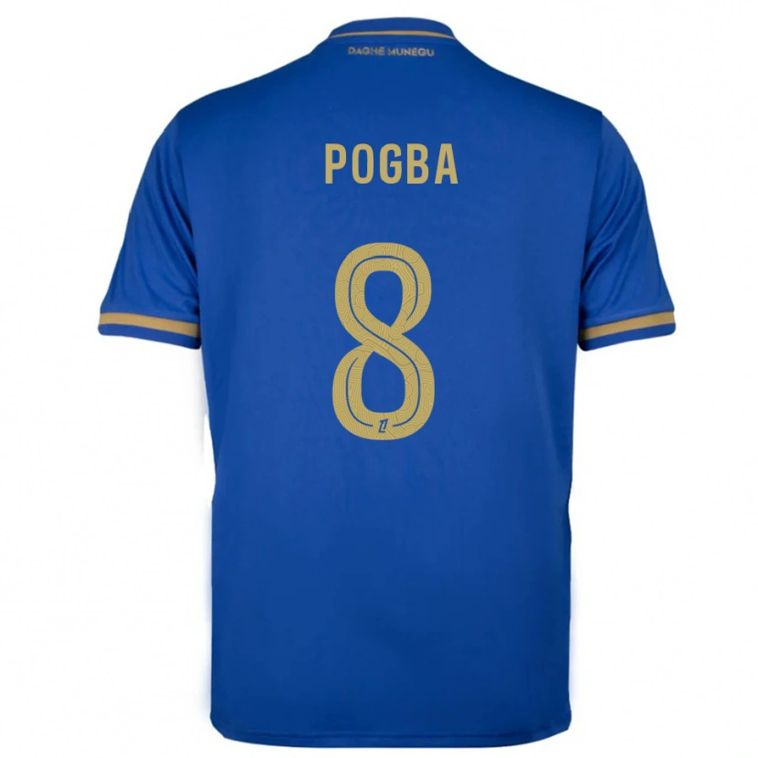 Danxen Dětské Paul Pogba #8 Modrá Zlatá Daleko Hráčské Dresy 2025/26 Dres
