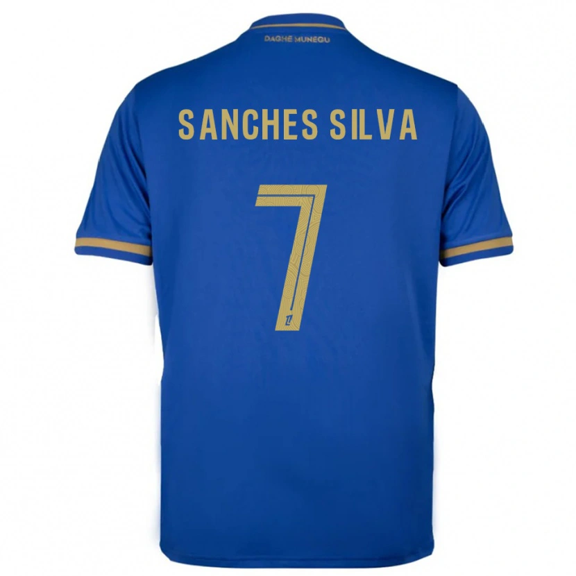 Danxen Dětské Jordy Sanches Silva #7 Modrá Zlatá Daleko Hráčské Dresy 2025/26 Dres