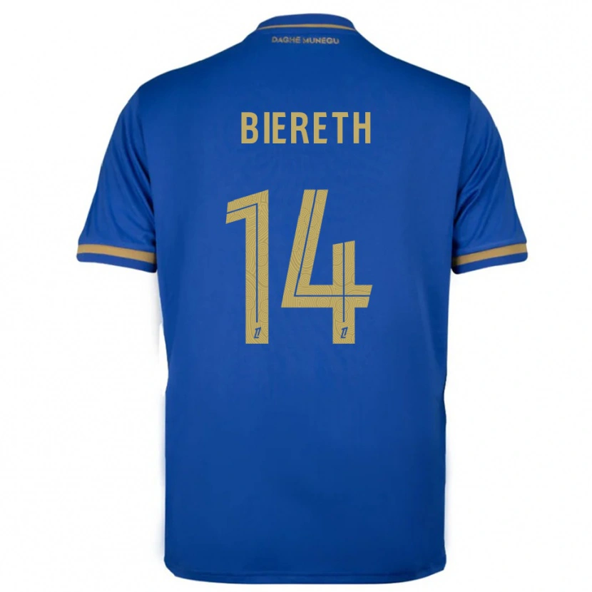 Danxen Dětské Mika Biereth #14 Modrá Zlatá Daleko Hráčské Dresy 2025/26 Dres
