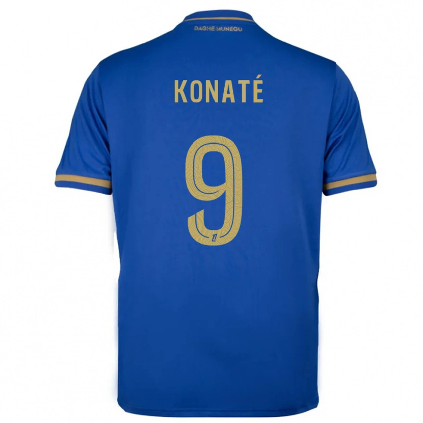Danxen Dětské Oumar Konaté #9 Modrá Zlatá Daleko Hráčské Dresy 2025/26 Dres