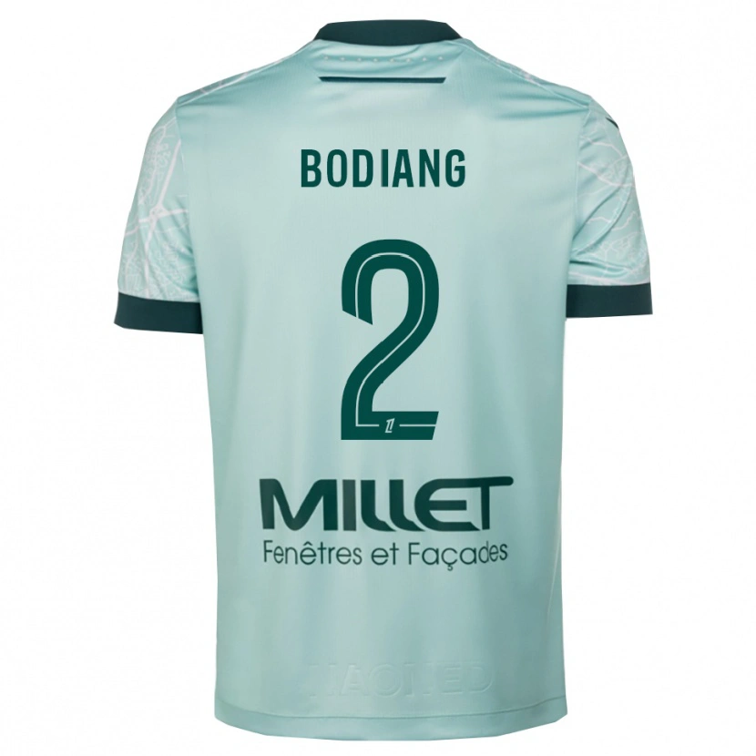Danxen Dětské Moutanabi Bodiang #2 Zelená Bílá Daleko Hráčské Dresy 2025/26 Dres