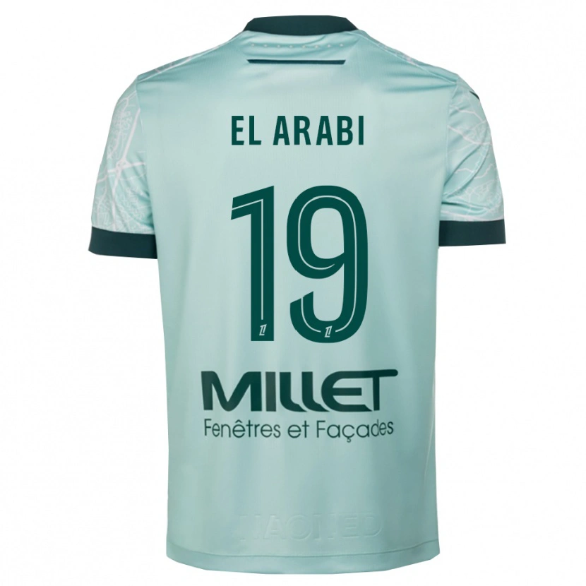 Danxen Dětské Youssef El Arabi #19 Zelená Bílá Daleko Hráčské Dresy 2025/26 Dres