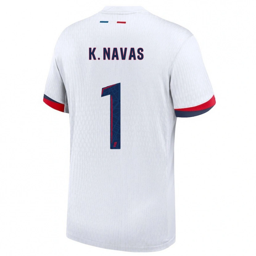 Danxen Dětské Keylor Navas #1 Bílá Červená Daleko Hráčské Dresy 2025/26 Dres
