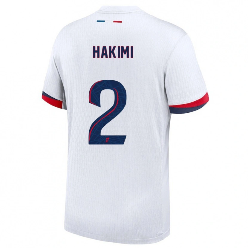 Danxen Dětské Achraf Hakimi #2 Bílá Červená Daleko Hráčské Dresy 2025/26 Dres