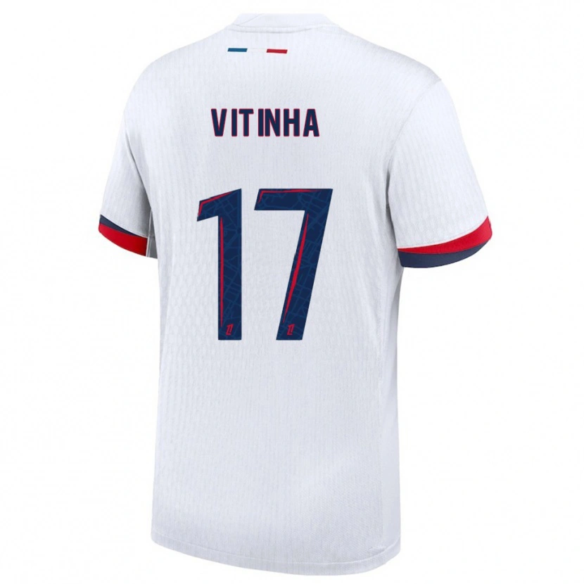 Danxen Dětské Vitinha #17 Bílá Červená Daleko Hráčské Dresy 2025/26 Dres
