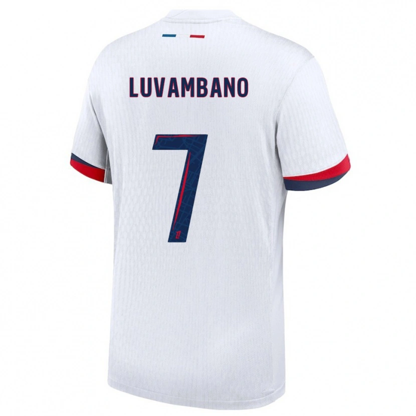 Danxen Dětské Ethan Luvambano #7 Bílá Červená Daleko Hráčské Dresy 2025/26 Dres