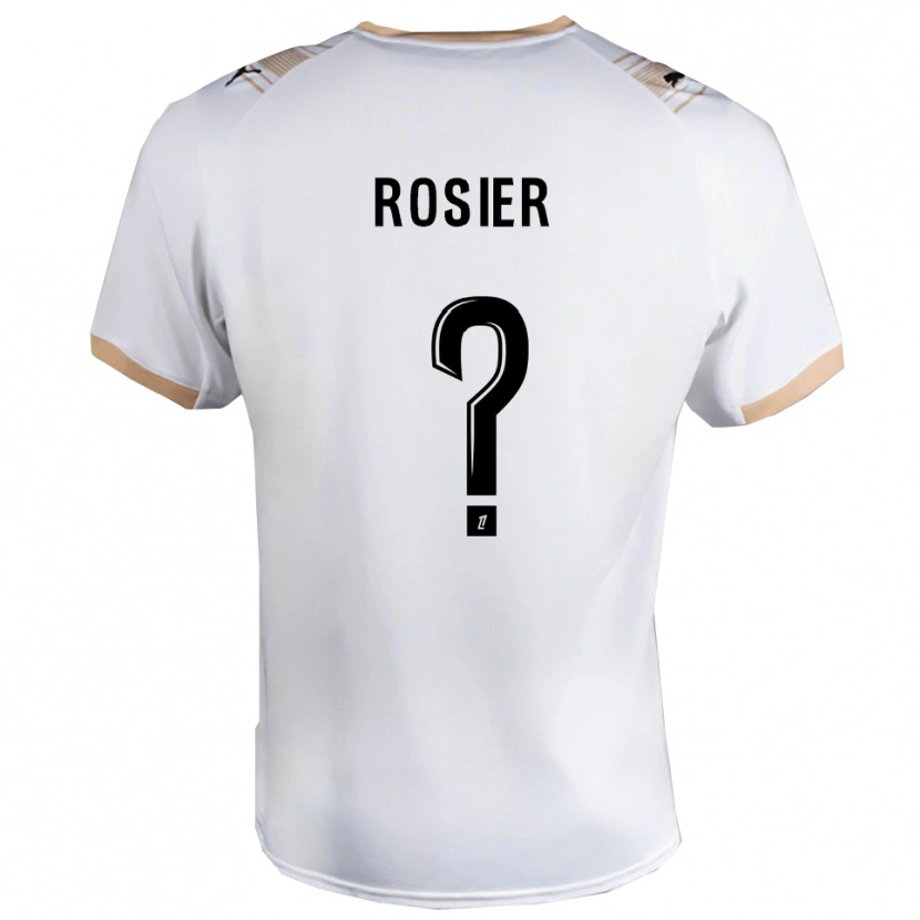 Danxen Dětské Mathys Rosier #0 Bílá Černá Daleko Hráčské Dresy 2025/26 Dres