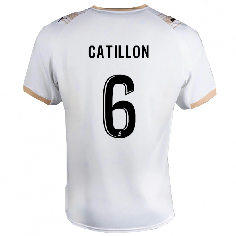 Danxen Dětské Eithan Catillon #6 Bílá Černá Daleko Hráčské Dresy 2025/26 Dres
