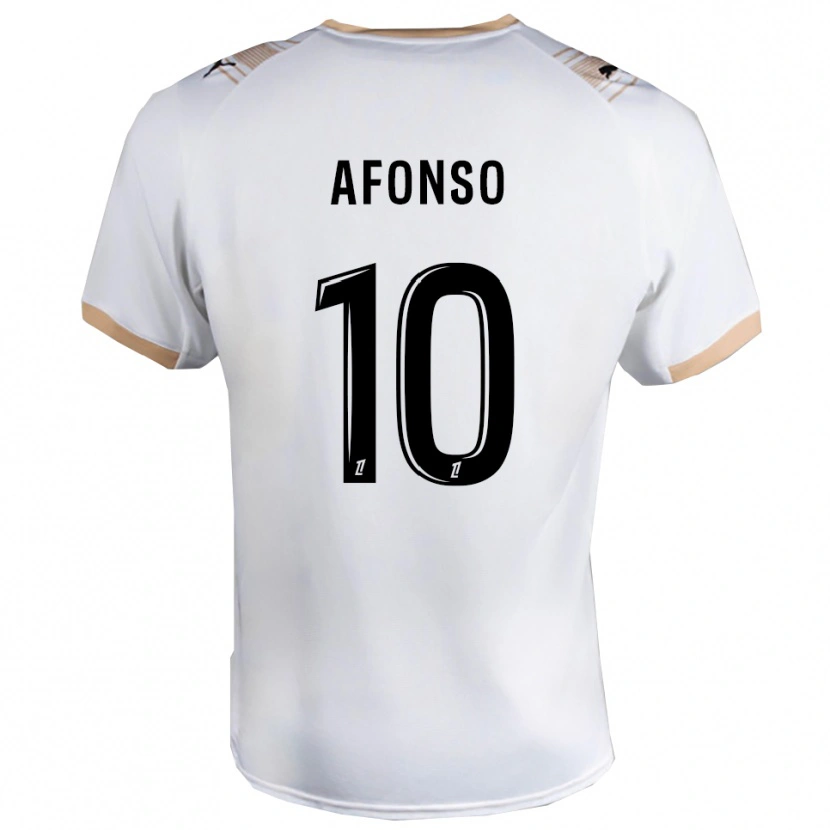 Danxen Dětské Flavio Afonso #10 Bílá Černá Daleko Hráčské Dresy 2025/26 Dres