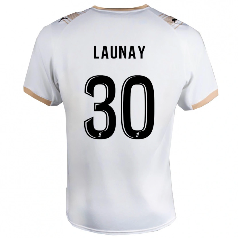 Danxen Dětské Elisa Launay #30 Bílá Černá Daleko Hráčské Dresy 2025/26 Dres