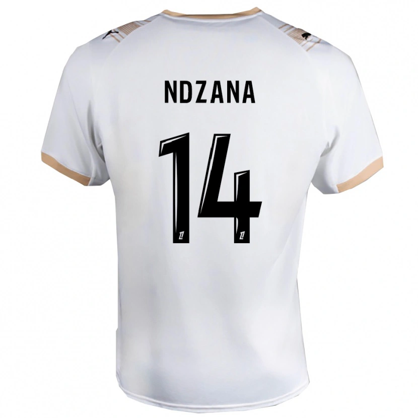 Danxen Dětské Parfait-Anthony Ndzana #14 Bílá Černá Daleko Hráčské Dresy 2025/26 Dres