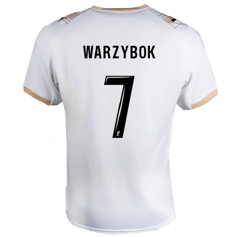 Danxen Dětské Olivier Warzybok #7 Bílá Černá Daleko Hráčské Dresy 2025/26 Dres