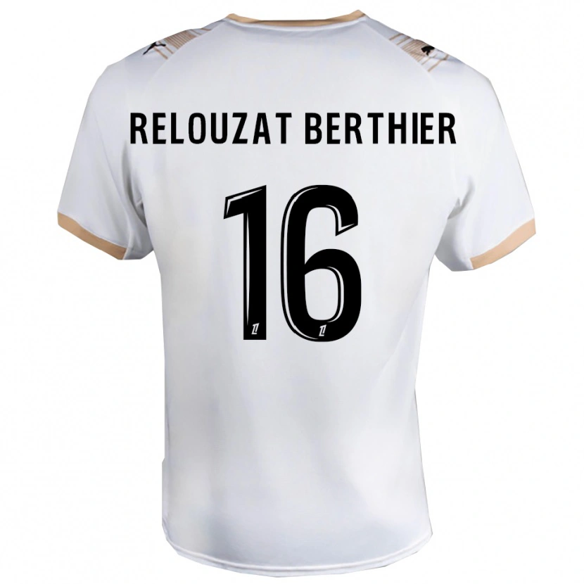 Danxen Dětské Maxime Relouzat Berthier #16 Bílá Černá Daleko Hráčské Dresy 2025/26 Dres