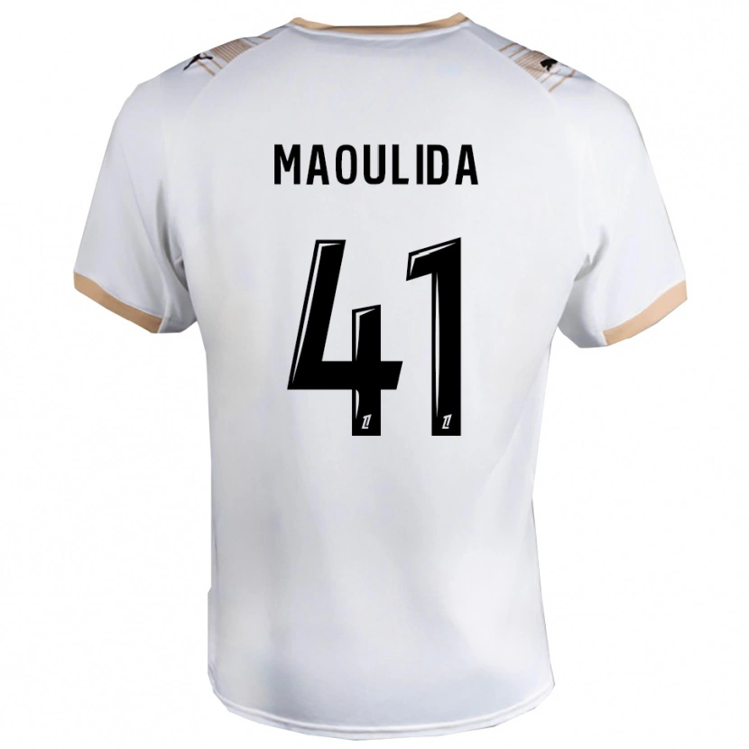 Danxen Dětské Assimina Maoulida #41 Bílá Černá Daleko Hráčské Dresy 2025/26 Dres