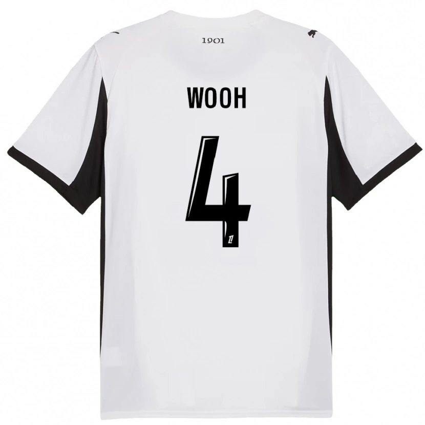 Danxen Dětské Christopher Wooh #4 Bílá Černá Daleko Hráčské Dresy 2025/26 Dres