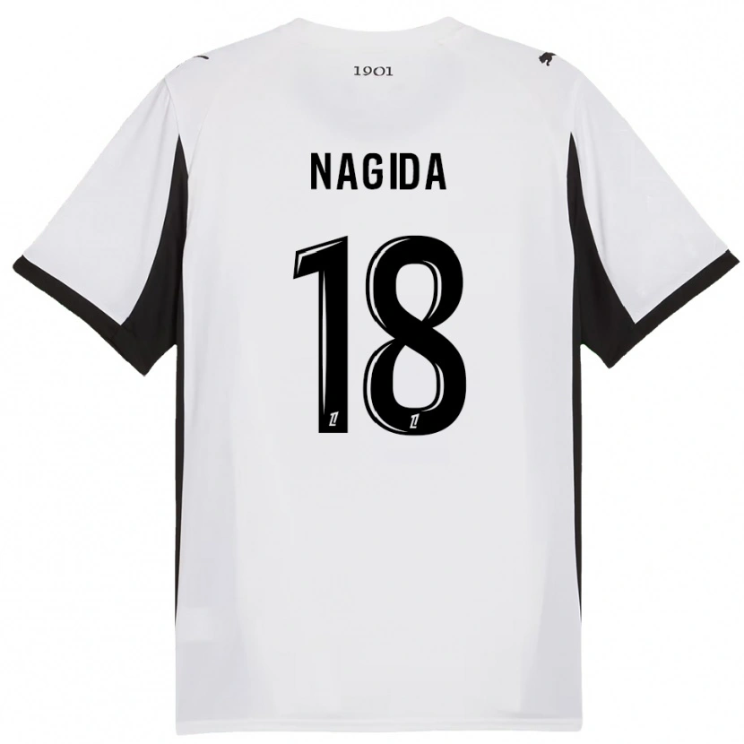 Danxen Dětské Mahamadou Nagida #18 Bílá Černá Daleko Hráčské Dresy 2025/26 Dres