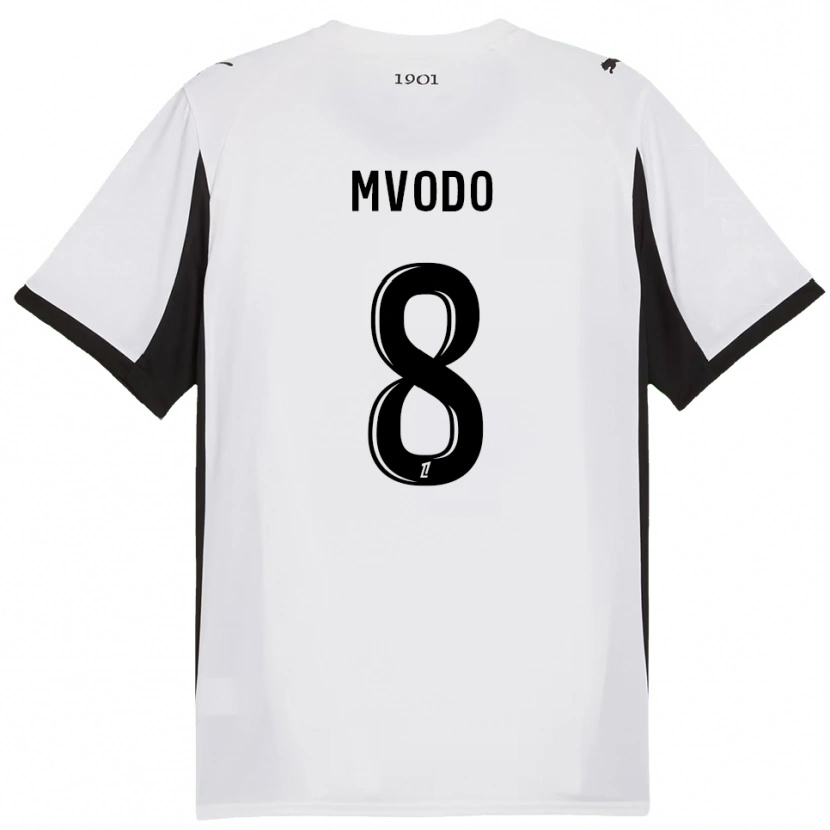 Danxen Dětské Steeve Mvodo Mvodo #8 Bílá Černá Daleko Hráčské Dresy 2025/26 Dres
