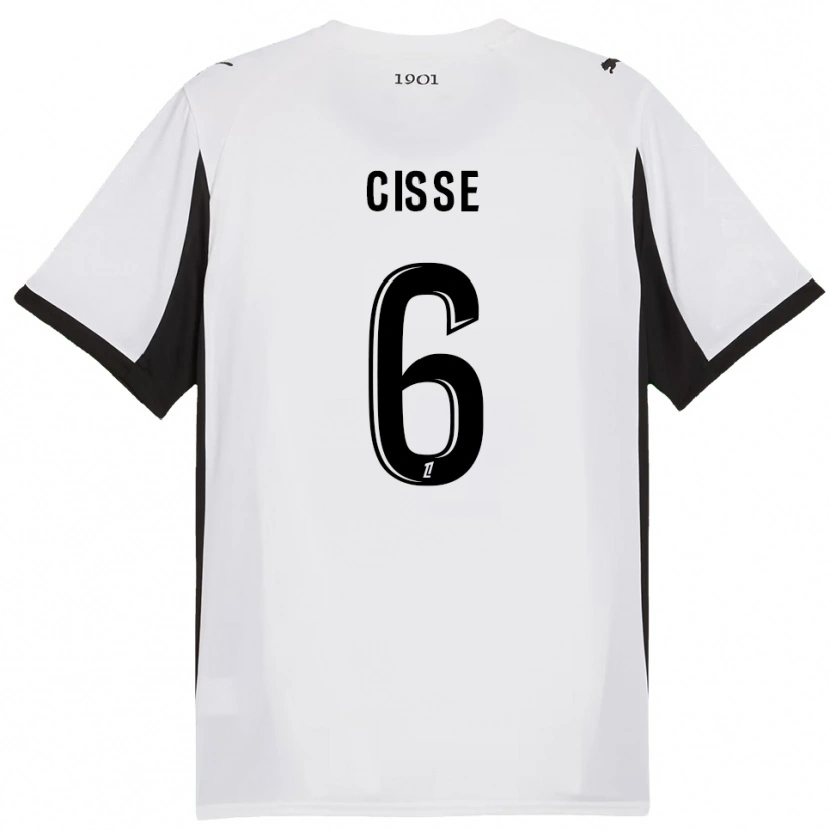 Danxen Dětské Djaoui Cissé #6 Bílá Černá Daleko Hráčské Dresy 2025/26 Dres