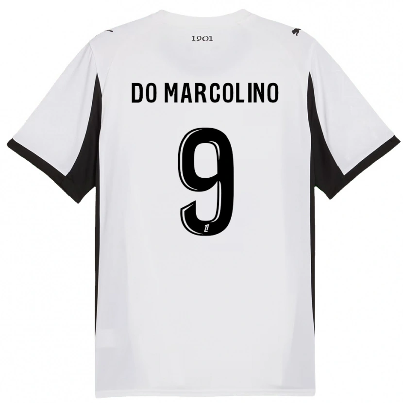 Danxen Dětské Alan Do Marcolino #9 Bílá Černá Daleko Hráčské Dresy 2025/26 Dres