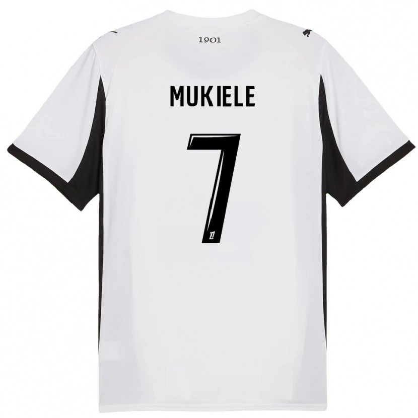 Danxen Dětské Nordan Mukiele #7 Bílá Černá Daleko Hráčské Dresy 2025/26 Dres