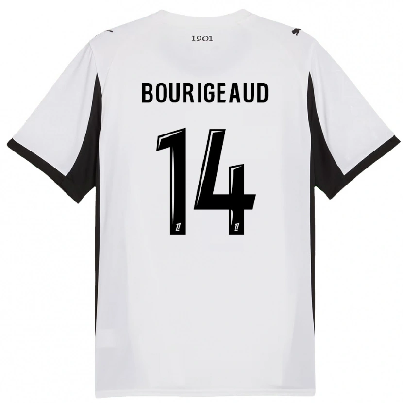 Danxen Dětské Benjamin Bourigeaud #14 Bílá Černá Daleko Hráčské Dresy 2025/26 Dres