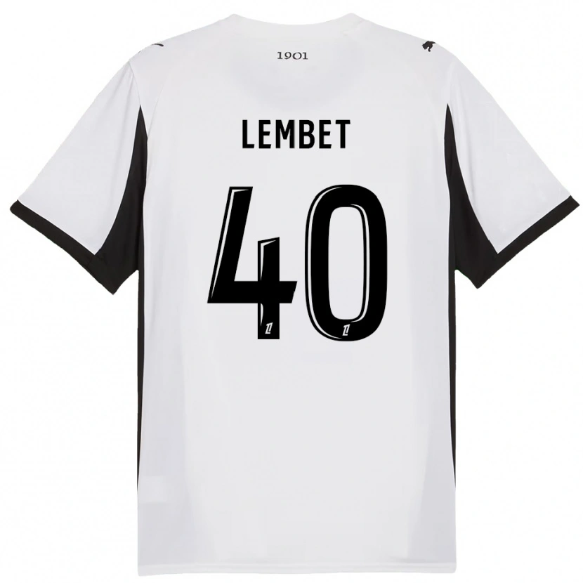 Danxen Dětské Geoffrey Lembet #40 Bílá Černá Daleko Hráčské Dresy 2025/26 Dres