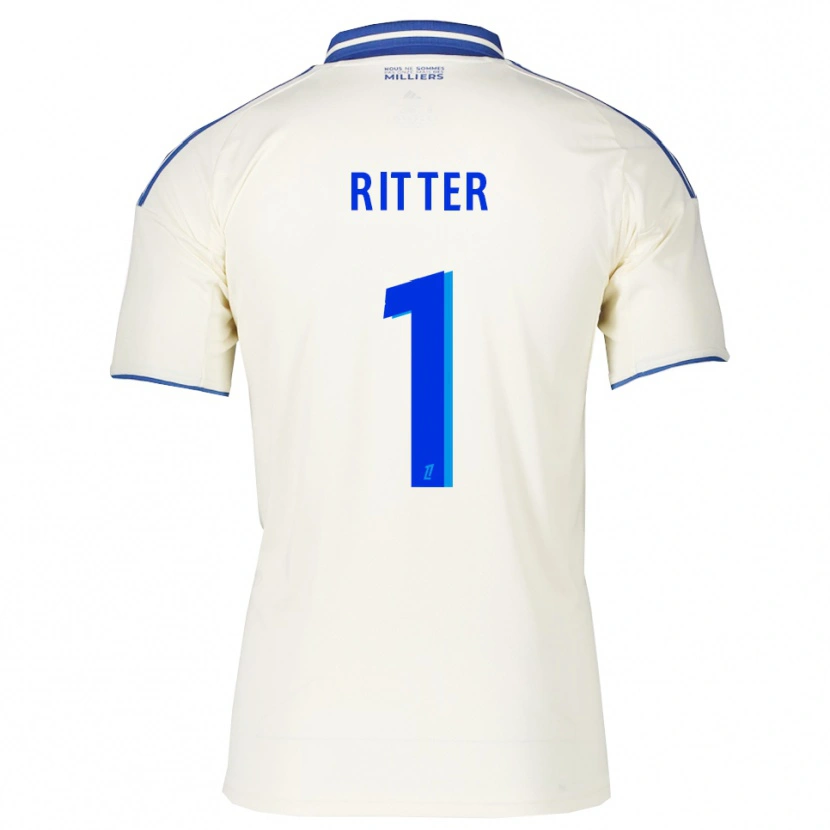 Danxen Dětské Maxime Ritter #1 Šampaňská Modrá Daleko Hráčské Dresy 2025/26 Dres