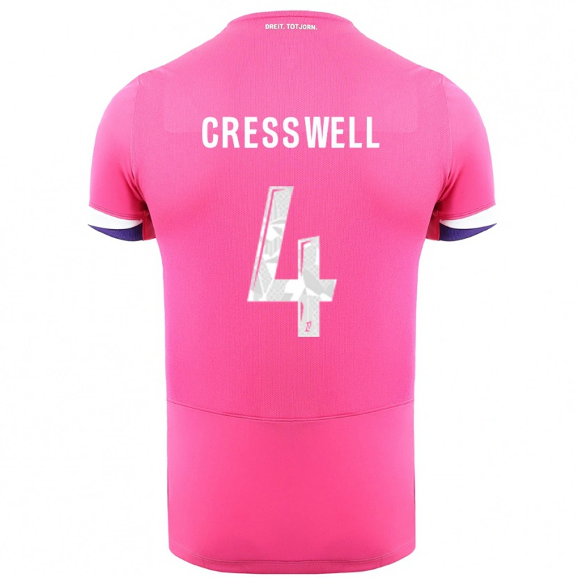 Danxen Dětské Charlie Cresswell #4 Růžová Bílá Daleko Hráčské Dresy 2025/26 Dres