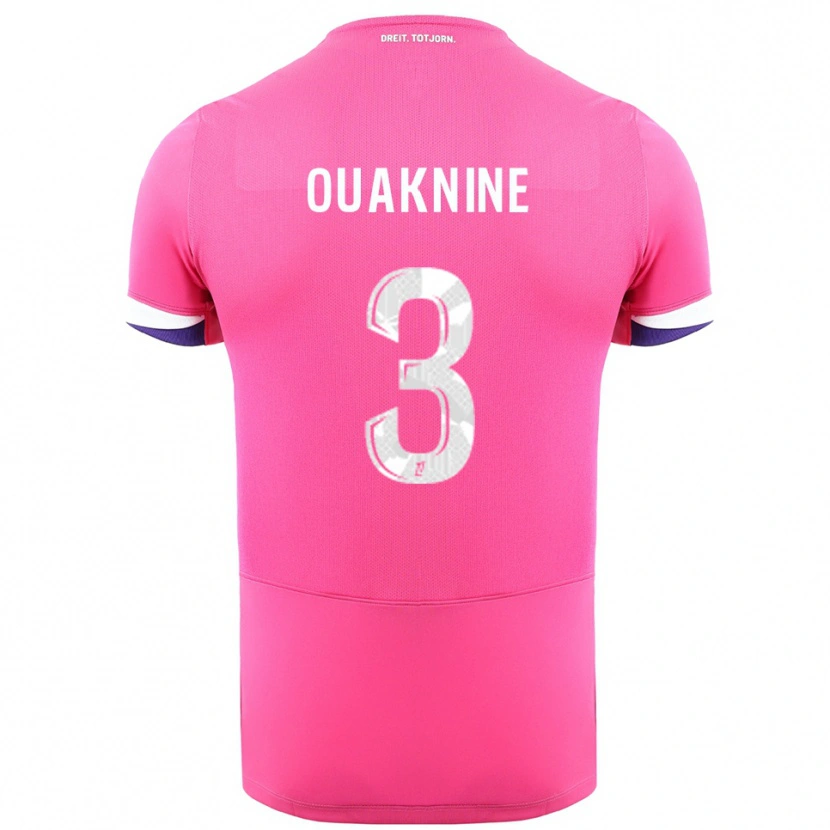 Danxen Dětské Jules Ouaknine #3 Růžová Bílá Daleko Hráčské Dresy 2025/26 Dres