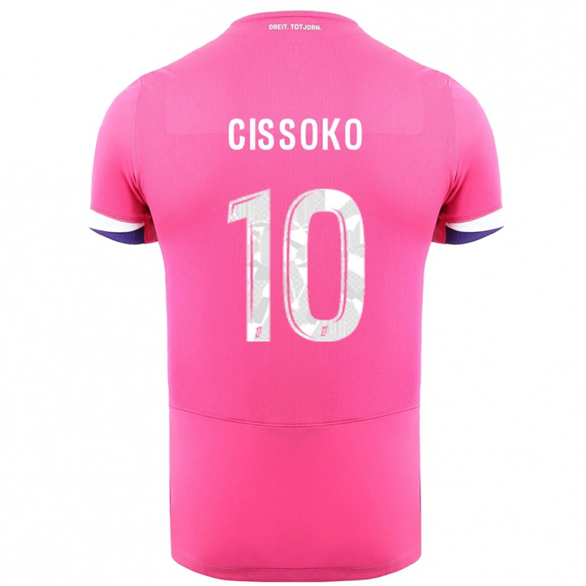 Danxen Dětské Ibrahim Cissoko #10 Růžová Bílá Daleko Hráčské Dresy 2025/26 Dres