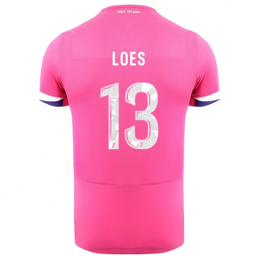 Danxen Dětské Wayan Loes #13 Růžová Bílá Daleko Hráčské Dresy 2025/26 Dres