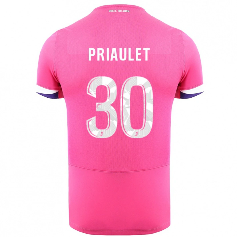 Danxen Dětské Anaïs Priaulet #30 Růžová Bílá Daleko Hráčské Dresy 2025/26 Dres