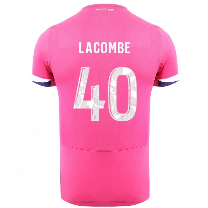 Danxen Dětské Justin Lacombe #40 Růžová Bílá Daleko Hráčské Dresy 2025/26 Dres